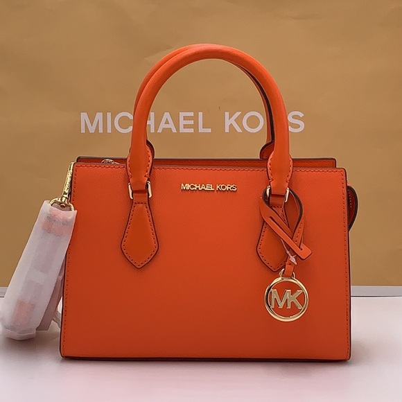 MICHAEL KORS
Sheila Small Faux Saffiano Leather Satchel
Poppy 
NWT - Picture 15 of 16